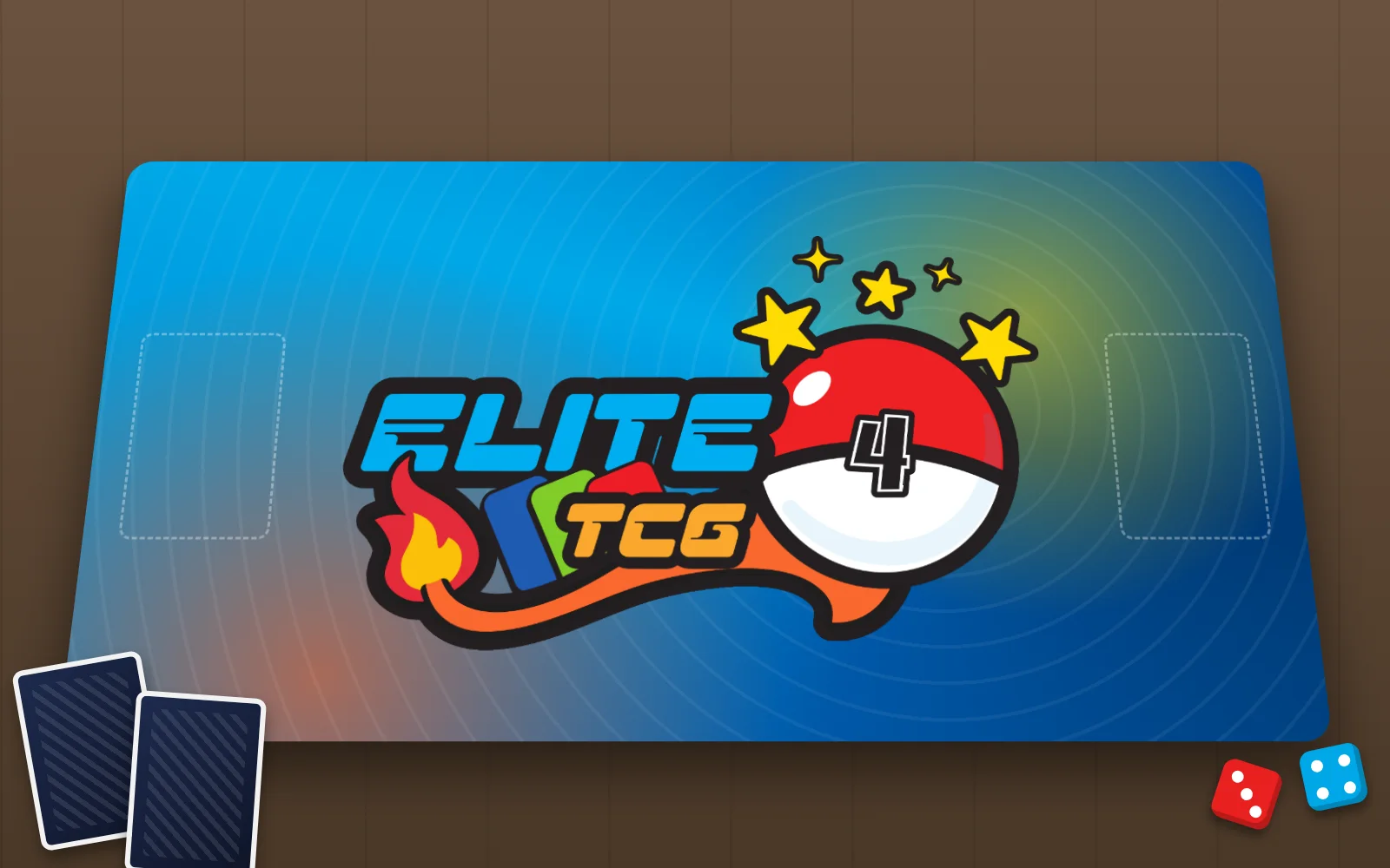 Elite 4 TCG playmat mockup
